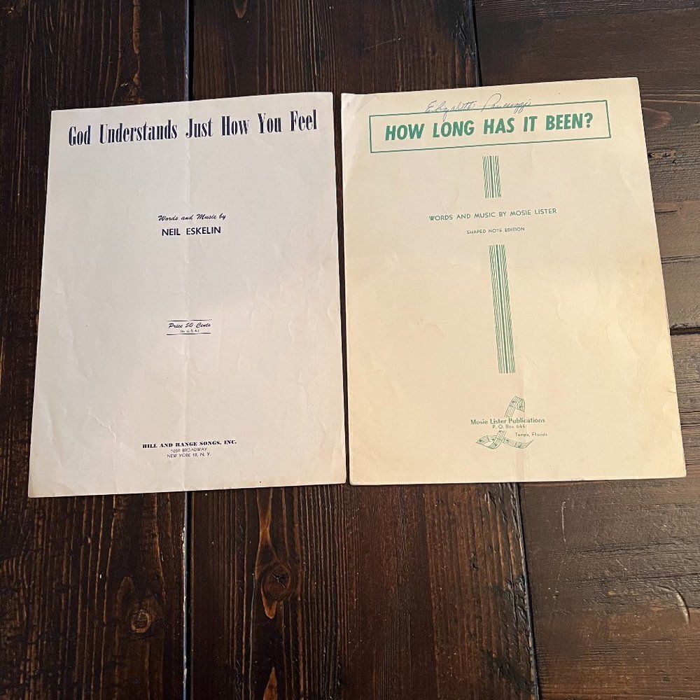 Gospel Sheet Music Set of 2